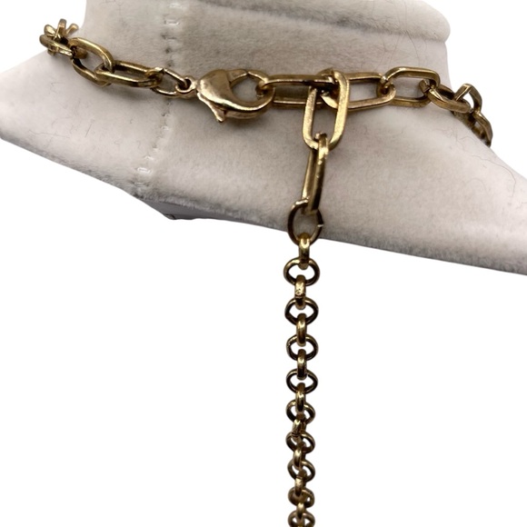 ❤️ Vintage Lake Blue Green Glass Beaded Statement Necklace - Picture 4 of 5